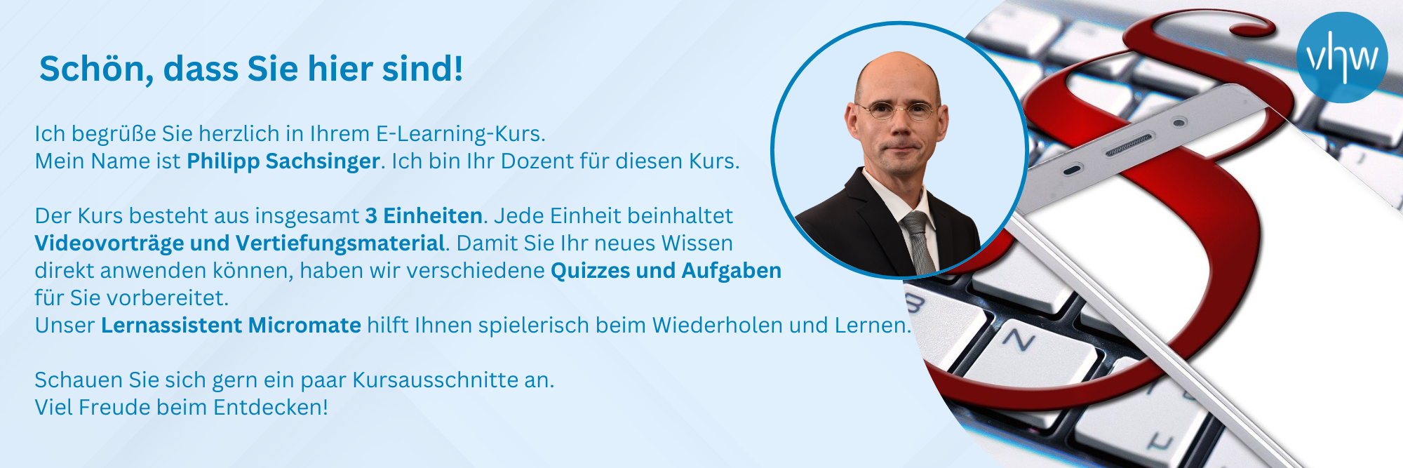 Struktur des Kurses Basiswissen Vergaberecht