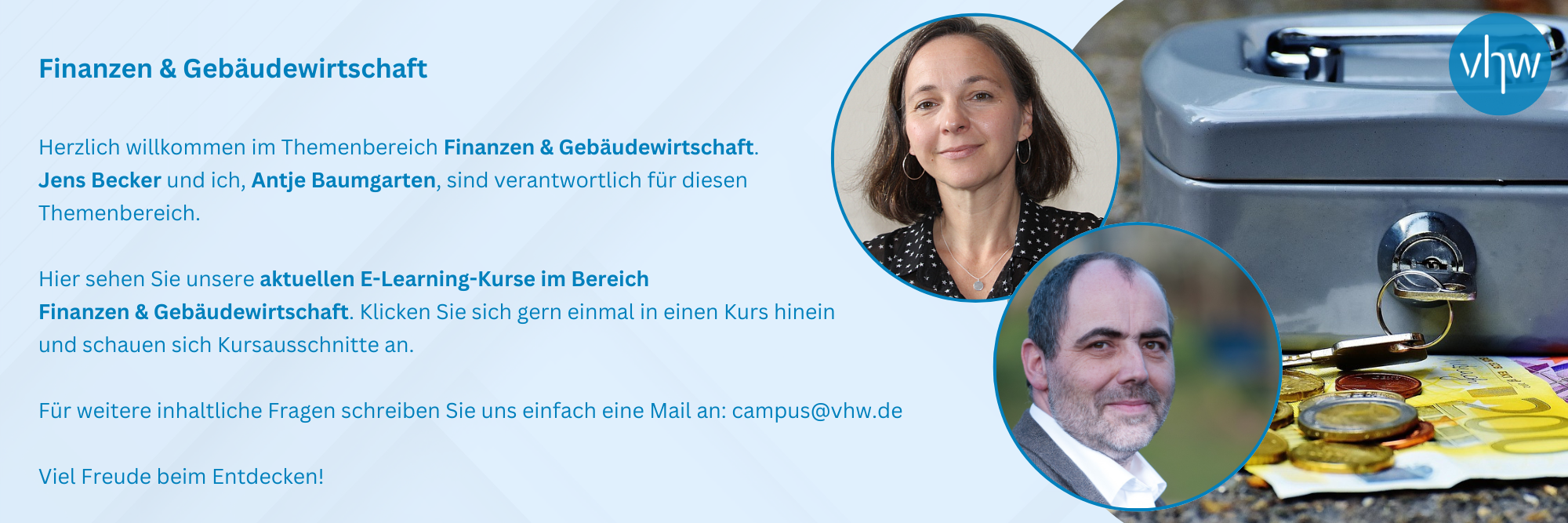 Willkommen im Themenbereich Finanzen und Gebäudewirtschaft