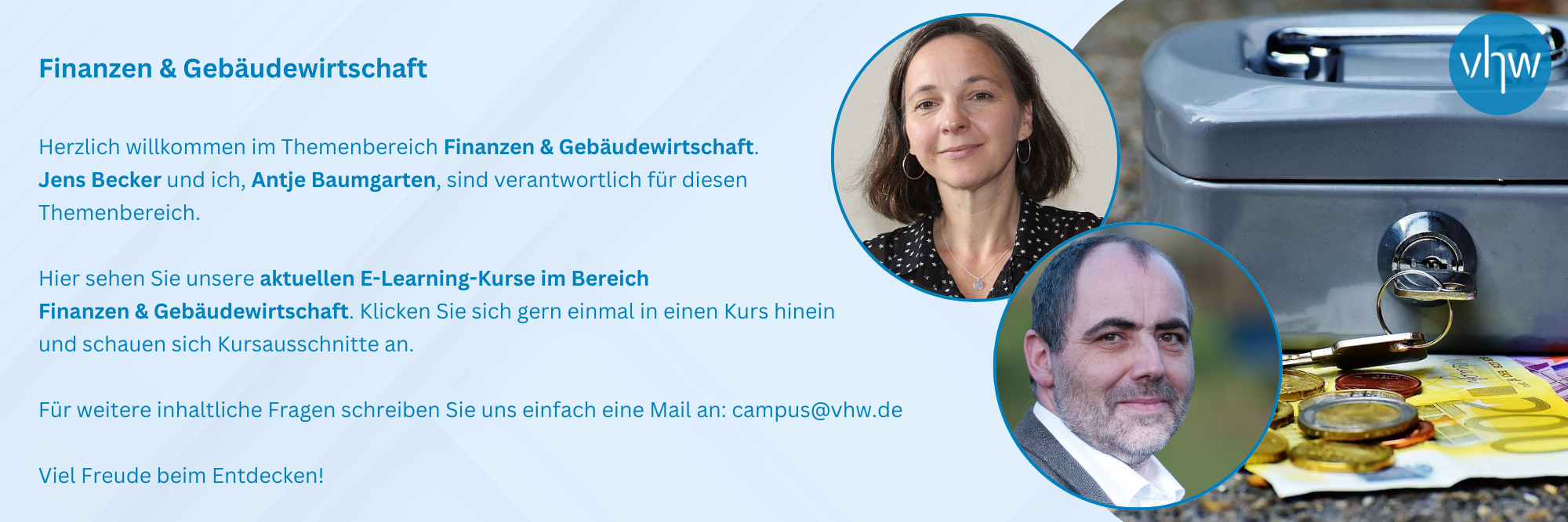 Willkommen im Themenbereich Finanzen und Gebäudewirtschaft