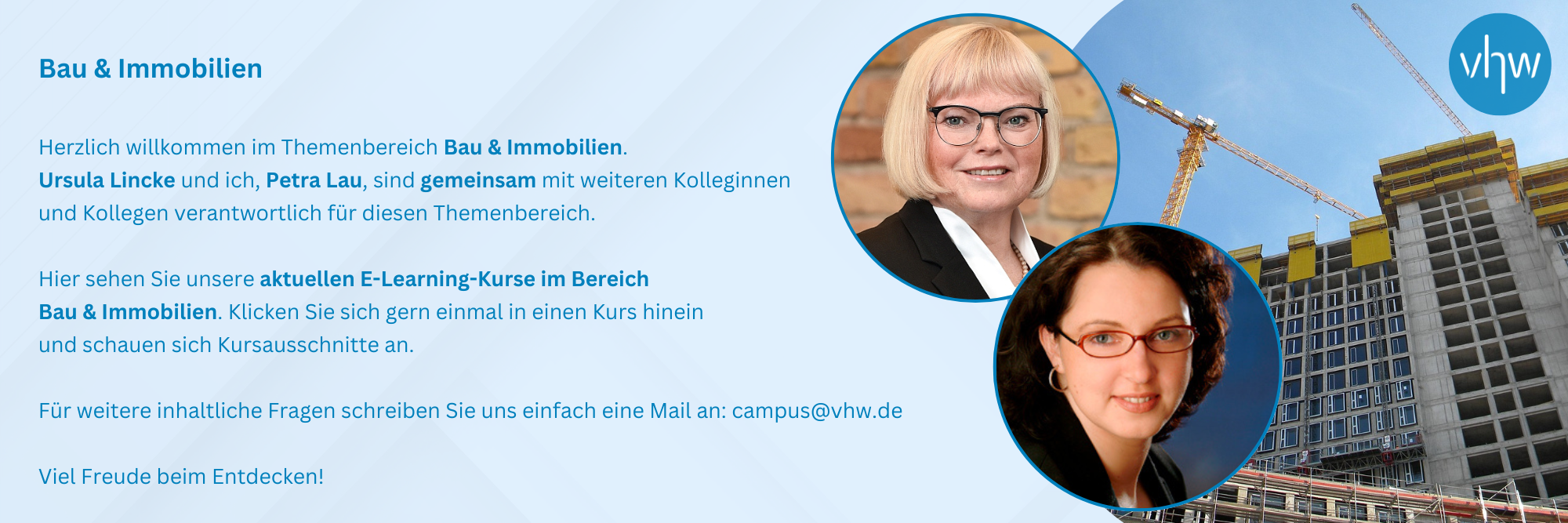 Willkommen im Themenbereich Bau und Immobilien